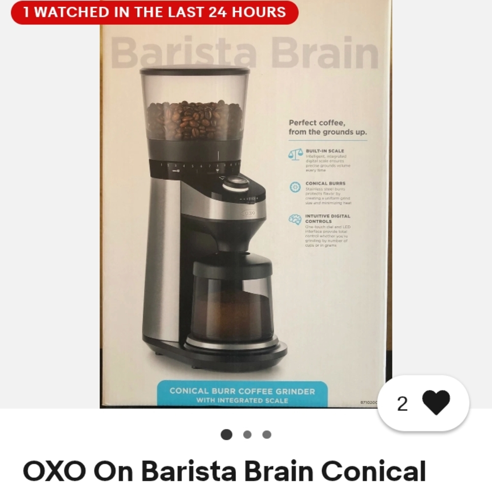 OXO Black and Silver Coffee Grinder